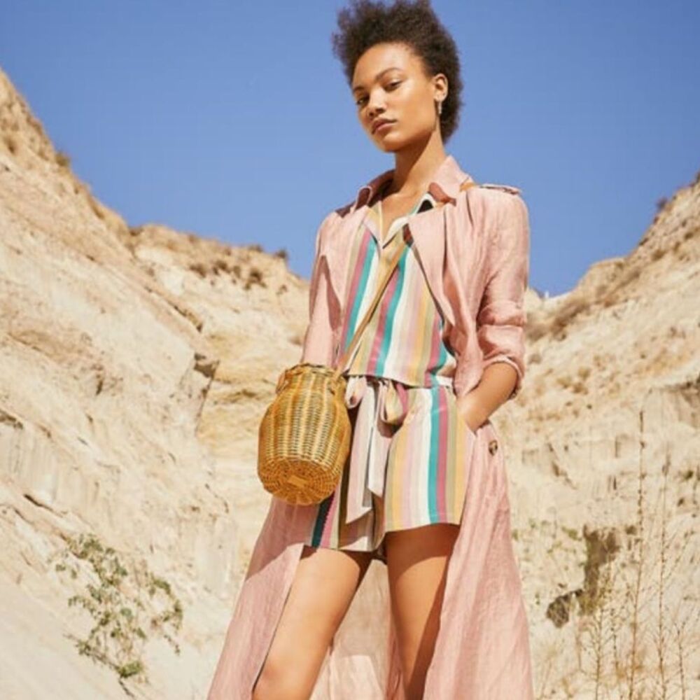 Rails Gigi Farrah Belted Silk Shorts